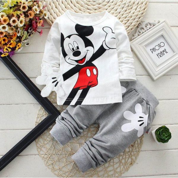Baby Boys Girls Cartoon T-shirts + Pants Clothing Set