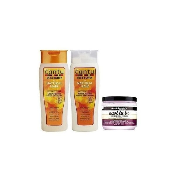 Cantu Shea Butter Sulfate Free Shampoo With Conditioner & Aunt Jackie's Curl La La