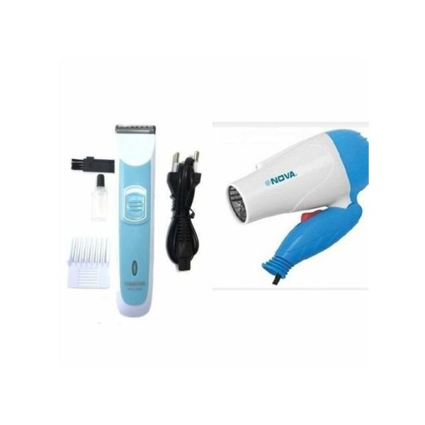 Nova Rechargeable Hair Clipper And Foldable Hair Dryer