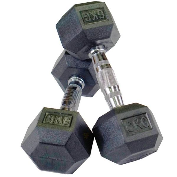 Sports World 6kg Hex Dumbbells - Fitness