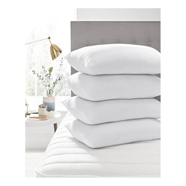 4 Comfortable Full Fibre Pillows And Two Pillow Cases