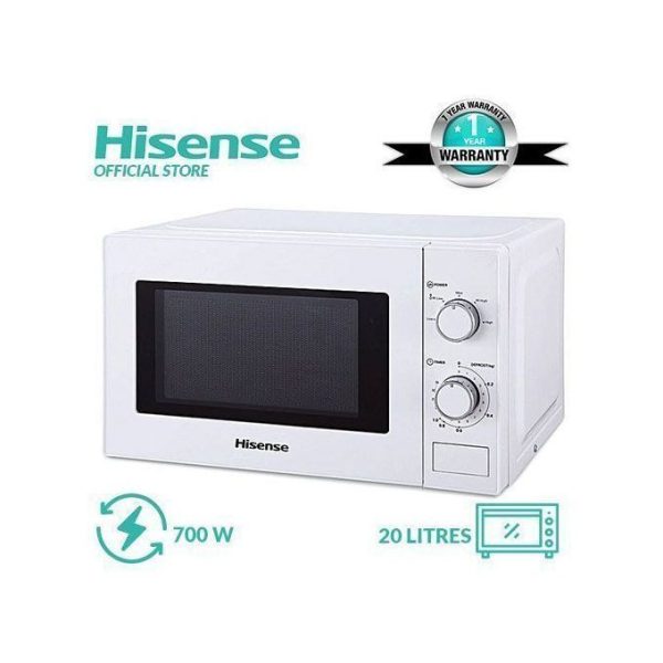 Hisense 20-Litres Microwave with 700W Capacity (White)