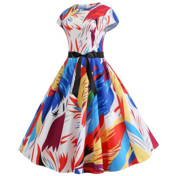Ladies Vintage Sexy Gown Office Birthday Party Dresses