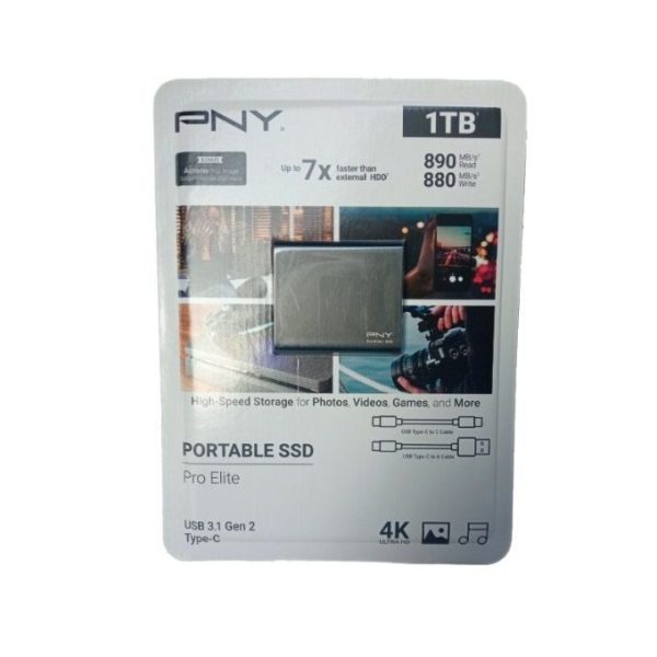 PNY 1TB Portable SSD With USB Type C 3.1