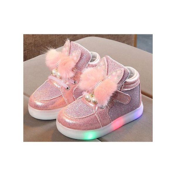 LED Light Shoes For Girls - Pink