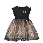 Baby Girls Short Sleeve Dress - Black