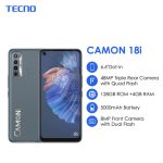Tecno Camon 18i,128+4GB, 6.6" 48MP+8MP Camera, 5000mAh, Grey
