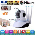 Wireless Home Security IP Camera Auto Tracking Surveillance Device, Wifi, 1080P, PTZ, CCTV, Night Vision, Baby Monitor