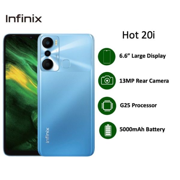 Infinix Hot 20i 6.6'" HD 3GB/64GB Android 12 - Blue
