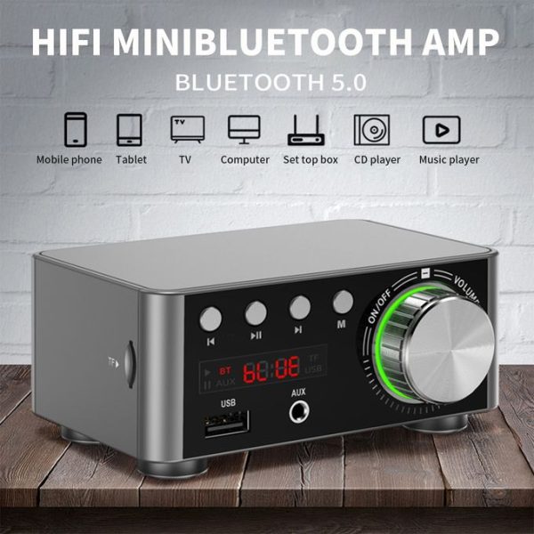 Karaoke Sound Amplifier 2.1 Channel 200W*2 High Power FM USB MP3 10 Segment Audio Equalizer Car Bluetooth Amplifier